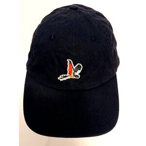 Herschel Unisex Cap Adjustable Baseball Hat Dark Blue Adult Bird Logo RARE